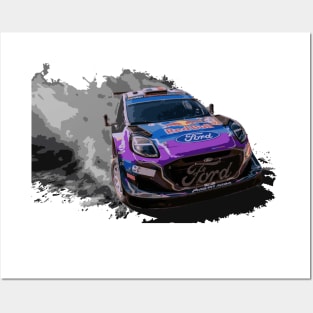 WRC ford puma - Sebastien loeb Rally1 M-Sport safari WRT Posters and Art